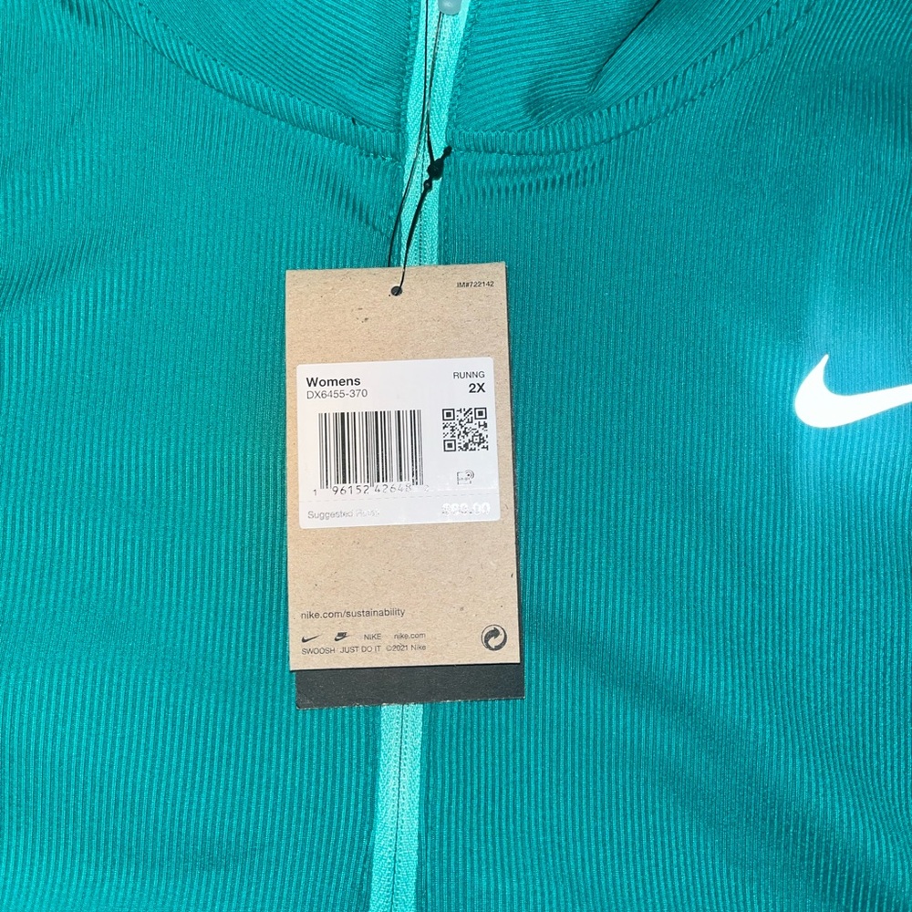 Nike Teal Half-Zip Performance Top - Picture 5 of 5
